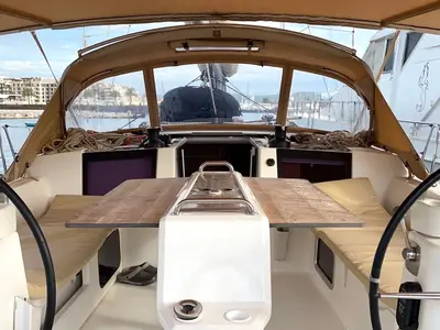 Sunny Wind, a Dufour 460 Grand Large sailboat at Tivat, Montenegro