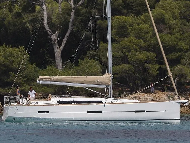 Sunny Wind, a Dufour 460 Grand Large sailboat at Tivat, Montenegro