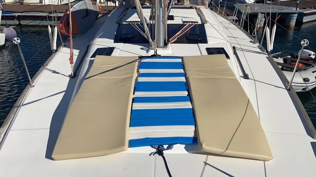 Sunny Wind, a Dufour 460 Grand Large sailboat at Tivat, Montenegro