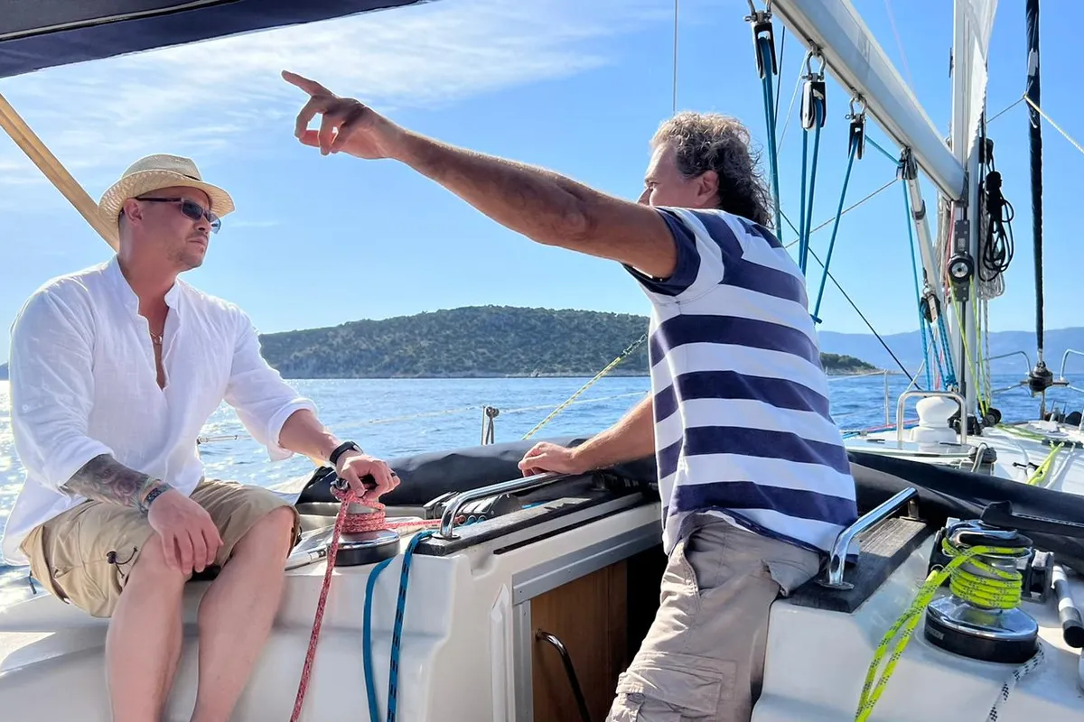 Deck of Freedom, a Bavaria 44 sailboat at Split, Croatia