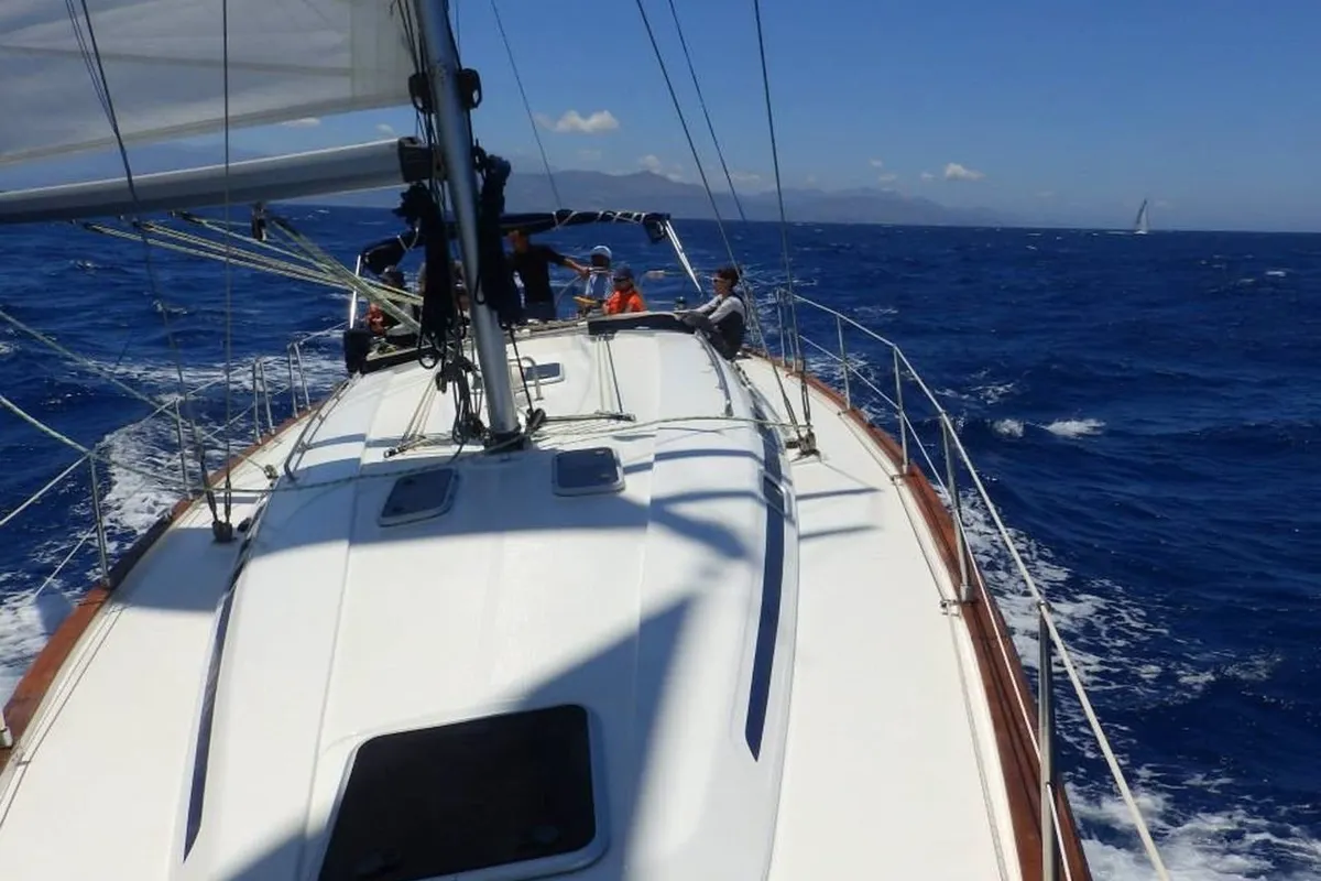 Deck of Freedom, a Bavaria 44 sailboat at Split, Croatia