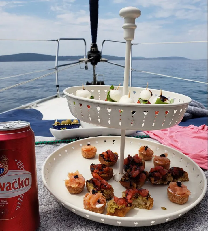 Deck of Freedom, a Bavaria 44 sailboat at Split, Croatia