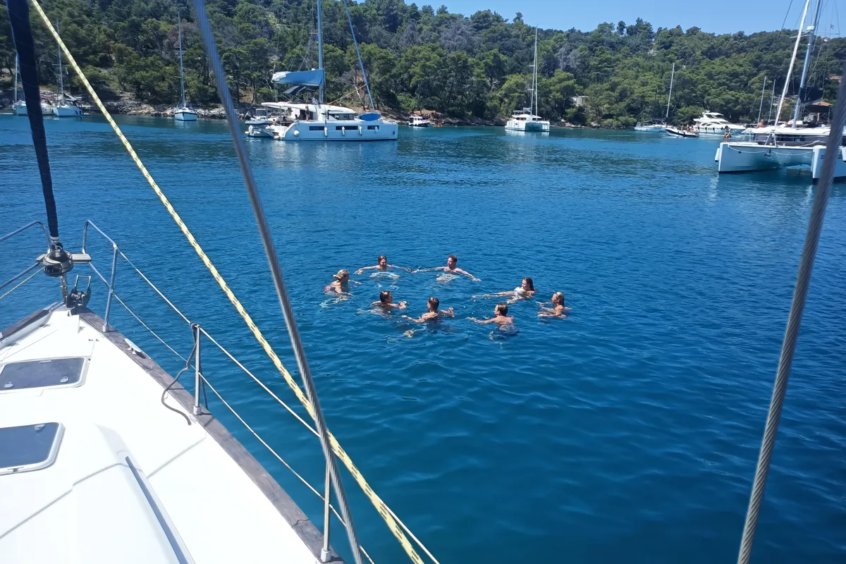 Exterior view of Freedom, a Bavaria 44 sailboat at Split, Croatia