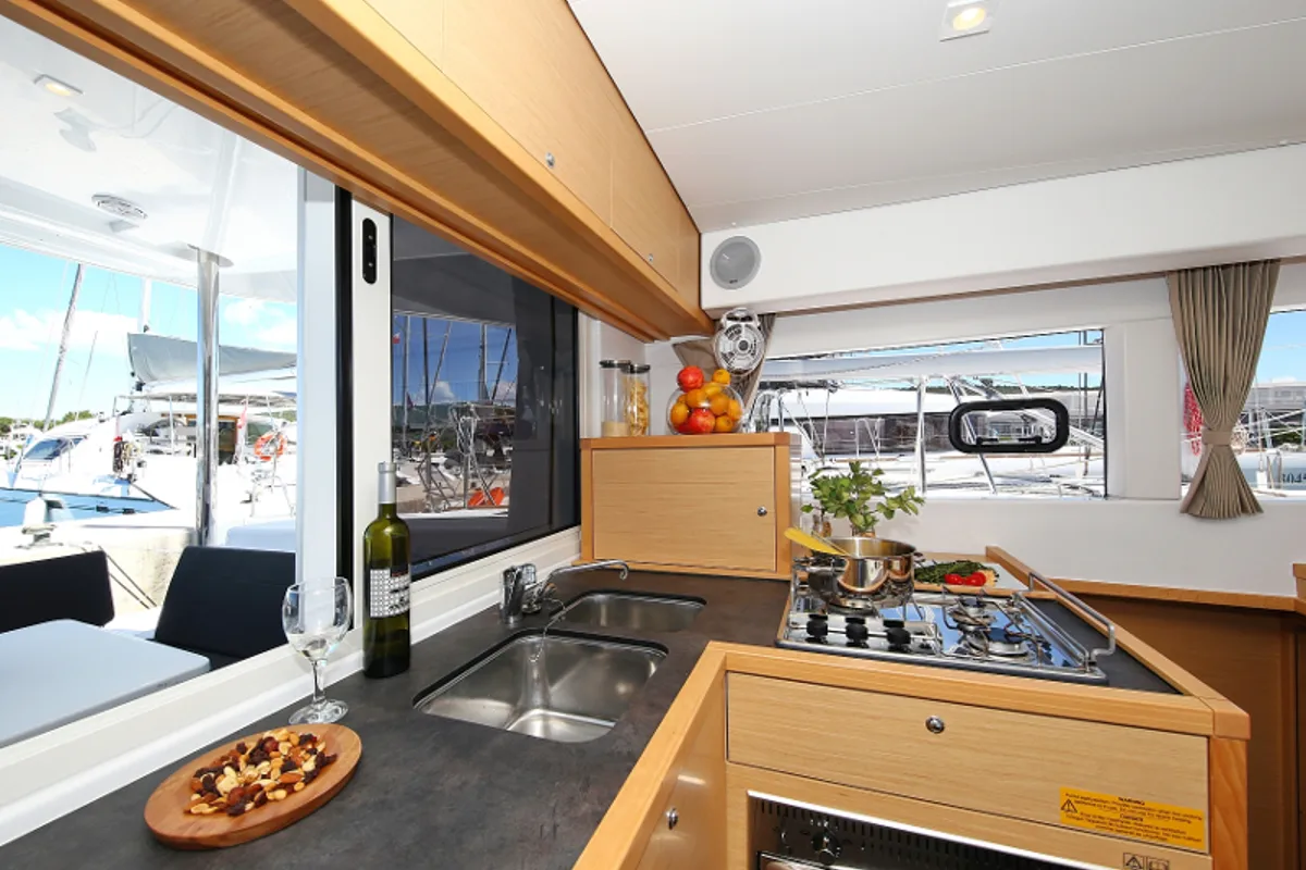 Galley of Gin Tonic, a Lagoon 39 catamaran at Općina Sukošan, Croatia