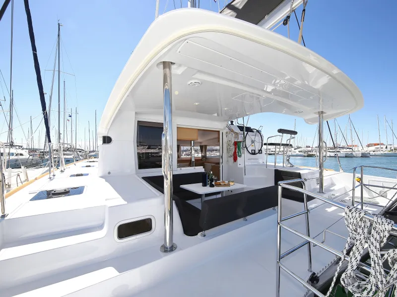 Exterior view of Gin Tonic, a Lagoon 39 catamaran at Općina Sukošan, Croatia