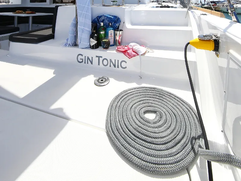 Deck of Gin Tonic, a Lagoon 39 catamaran at Općina Sukošan, Croatia