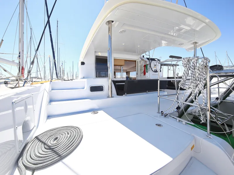 Deck of Gin Tonic, a Lagoon 39 catamaran at Općina Sukošan, Croatia