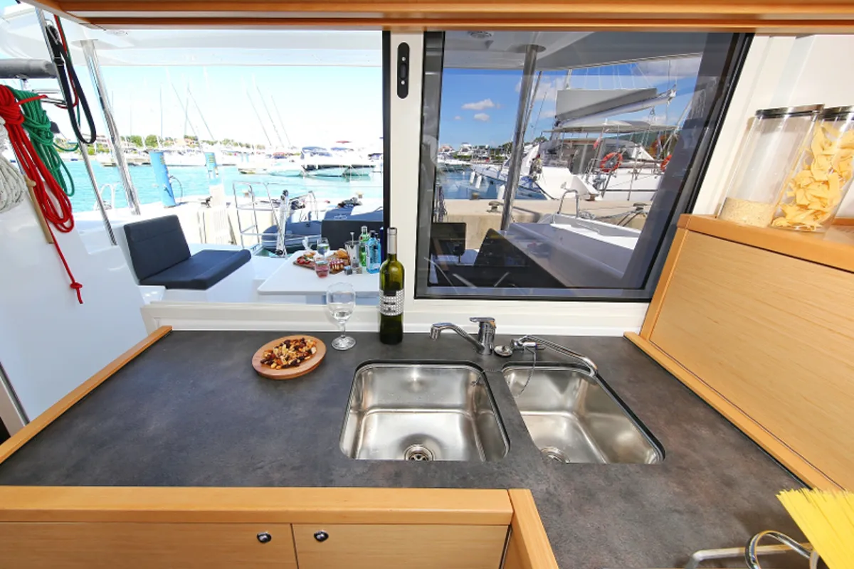 Galley of Gin Tonic, a Lagoon 39 catamaran at Općina Sukošan, Croatia