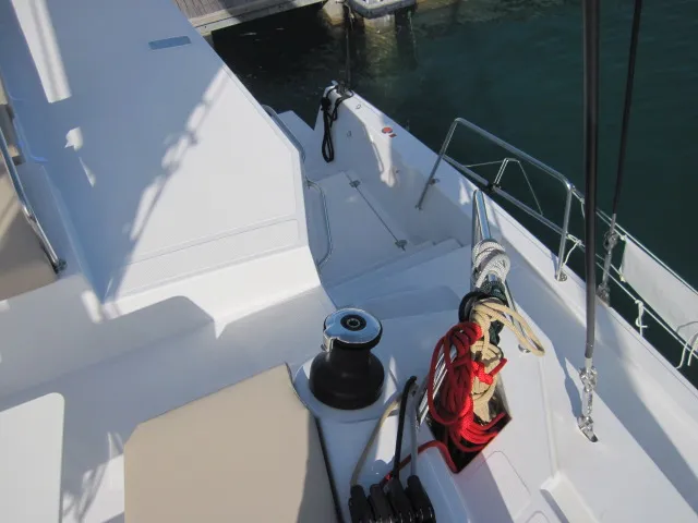 Patrizia, a Bali 4.3 catamaran at Capo d'Orlando, Italy