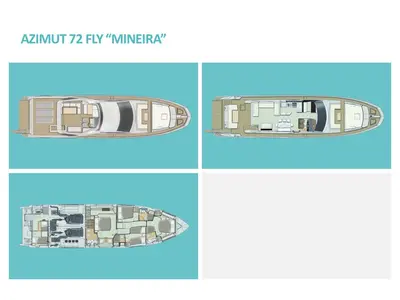 Floor plan of Mineira, a Azimut 72 motor yacht at Grad Šibenik, Croatia