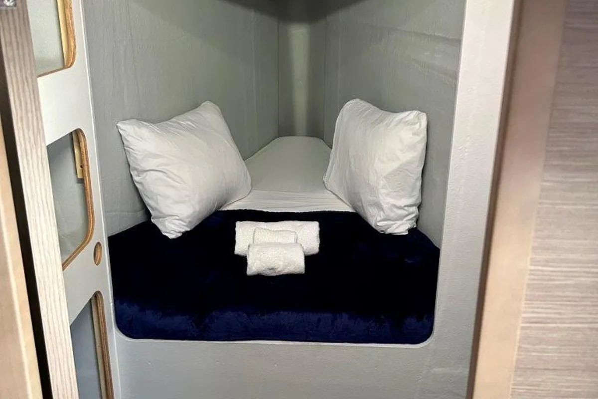 Cabin on Stargazer, a Fountaine Pajot Tanna 47 catamaran at Road Town, British Virgin Islands
