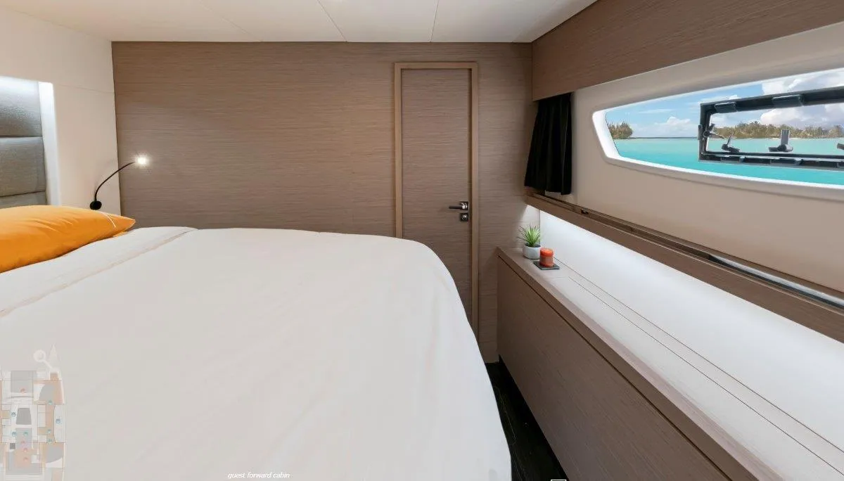 Cabin on Stargazer, a Fountaine Pajot Tanna 47 catamaran at Road Town, British Virgin Islands