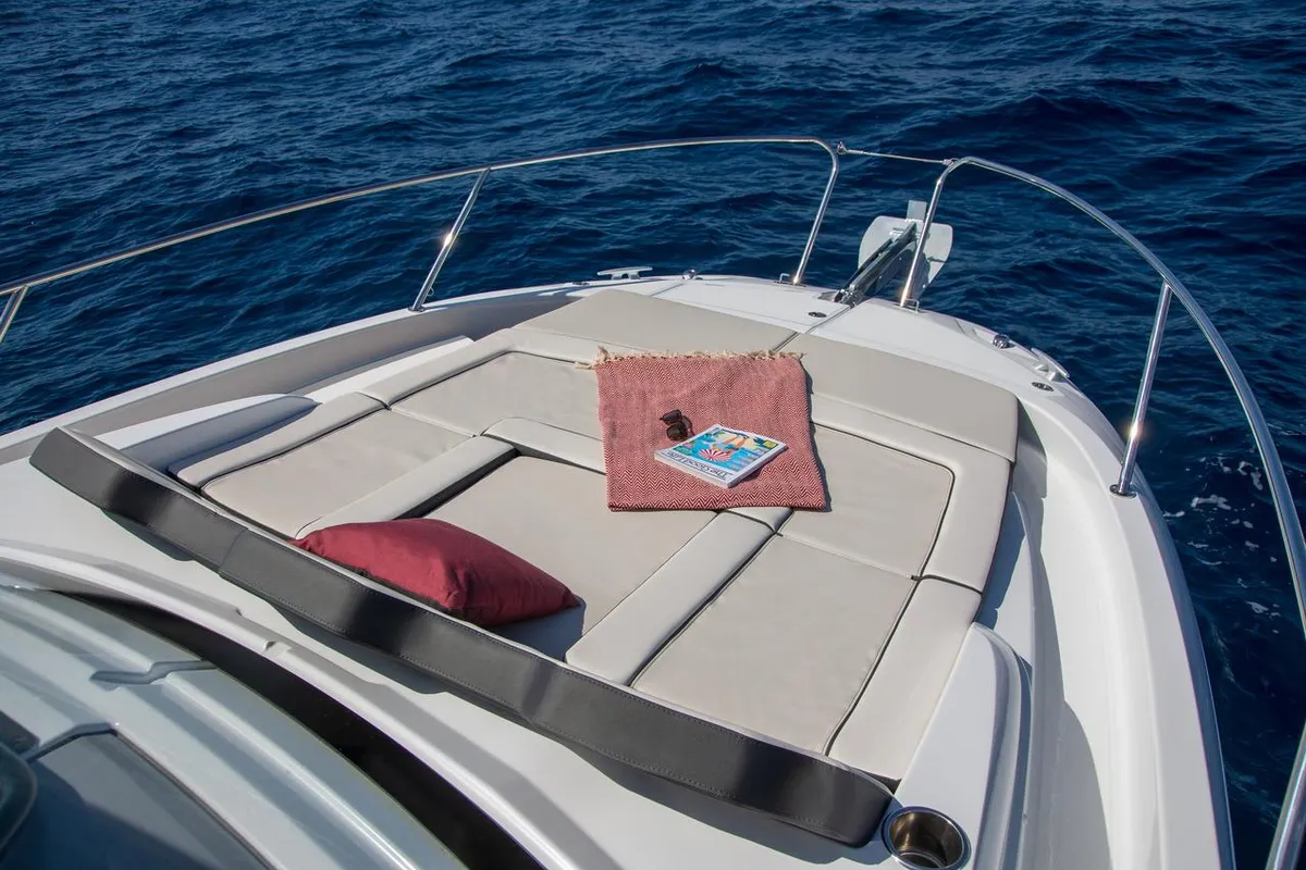 Classic, a Jeanneau Cap Camarat 9.0 WA motorboat at Bacoli, Italy