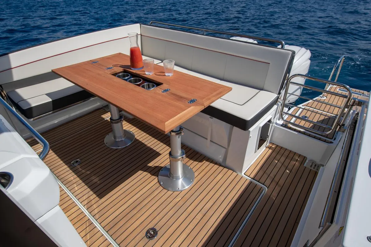 Classic, a Jeanneau Cap Camarat 9.0 WA motorboat at Bacoli, Italy
