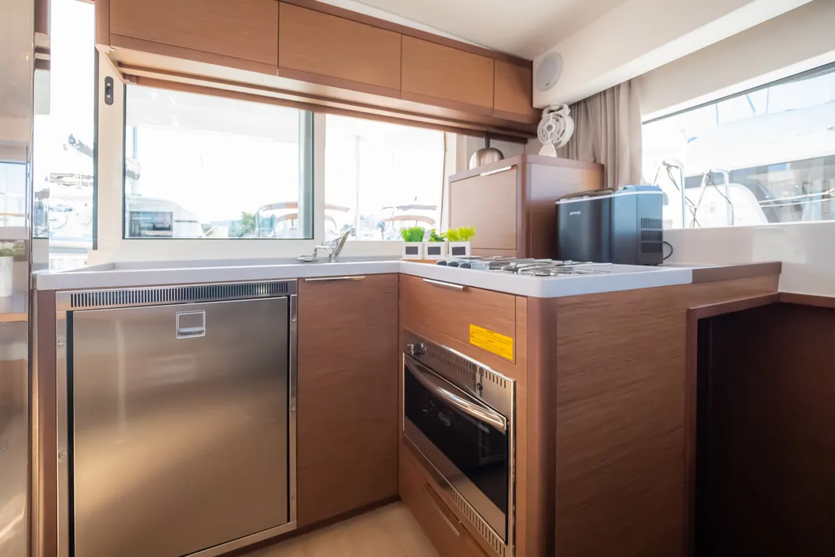 Galley of You, a Lagoon 40 catamaran at Grad Biograd na Moru, Croatia