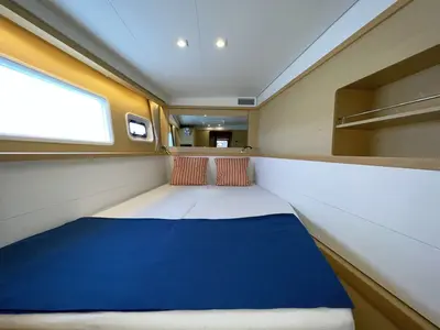 Cabin on Mariano, a Lagoon 450 Fly catamaran at Cienfuegos, Cuba