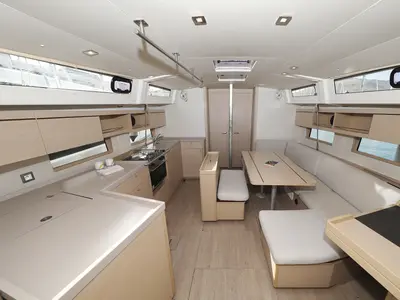 Salon of Anne, a Beneteau Oceanis 46.1 sailboat at Grad Vodice, Croatia