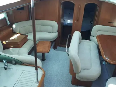 Salon of Mata, a Jeanneau Sun Odyssey 54DS sailboat at Pisticci, Italy