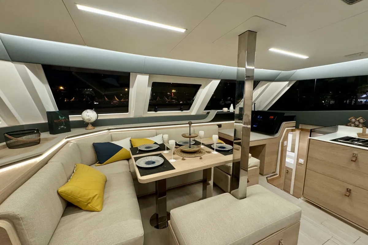 Carlota I, a Aventura 45 catamaran at Grimaud, France