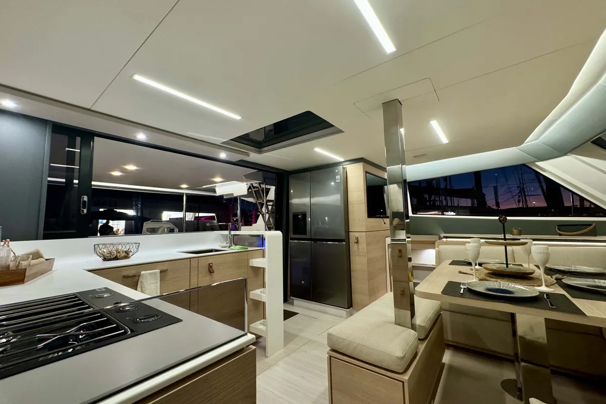Carlota I, a Aventura 45 catamaran at Grimaud, France
