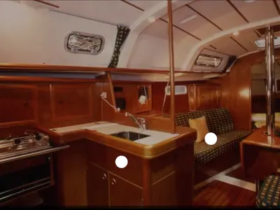 Galley of Nikoleta, a Beneteau Oceanis 34 sailboat at Municipal Unit of Ellomenos, Greece
