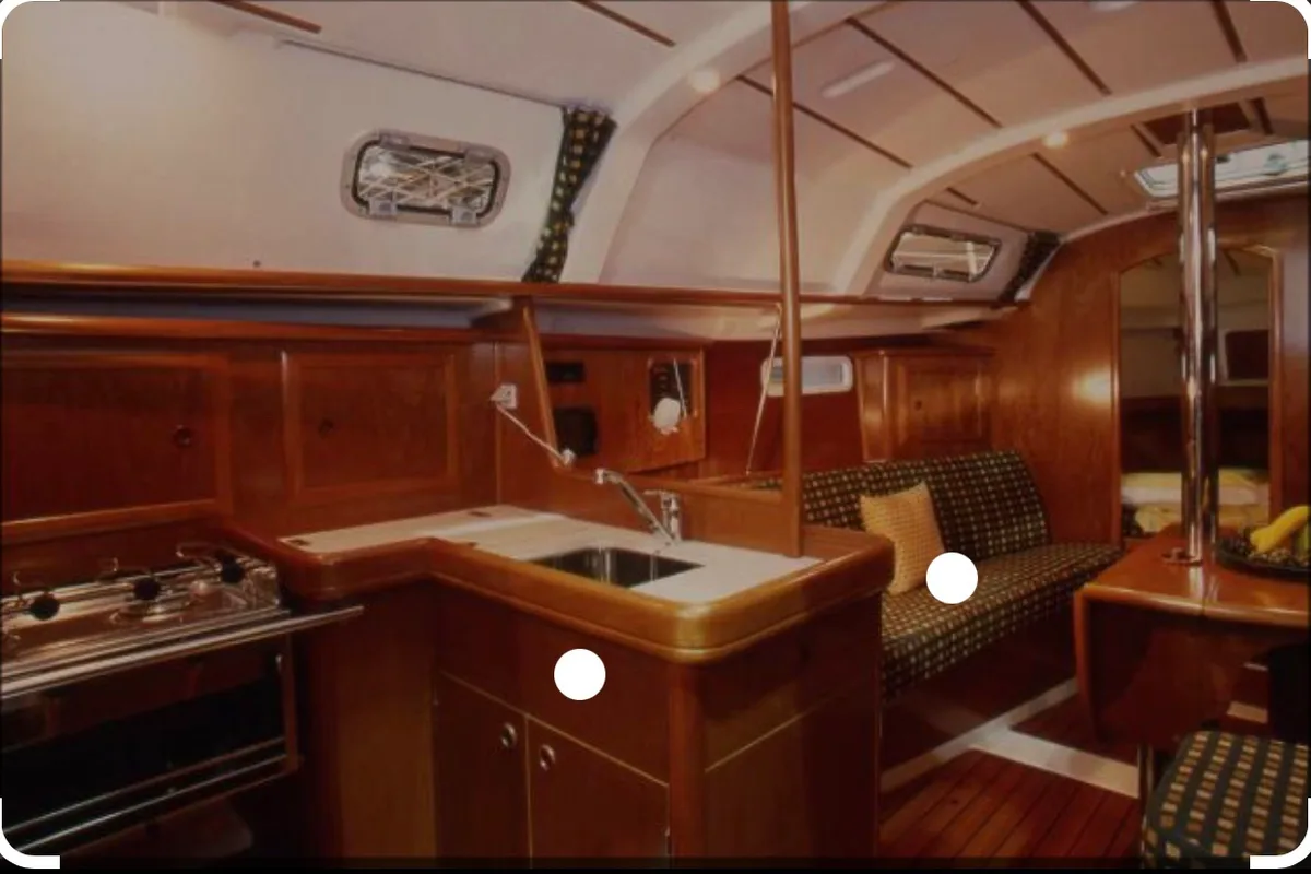 Galley of Nikoleta, a Beneteau Oceanis 34 sailboat at Municipal Unit of Ellomenos, Greece