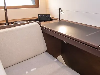 Salon of Theodora, a Beneteau Oceanis 51.1 sailboat at Municipal Unit of Lefkada, Greece