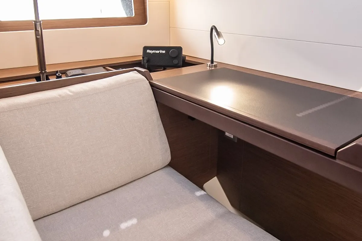 Salon of Theodora, a Beneteau Oceanis 51.1 sailboat at Municipal Unit of Lefkada, Greece