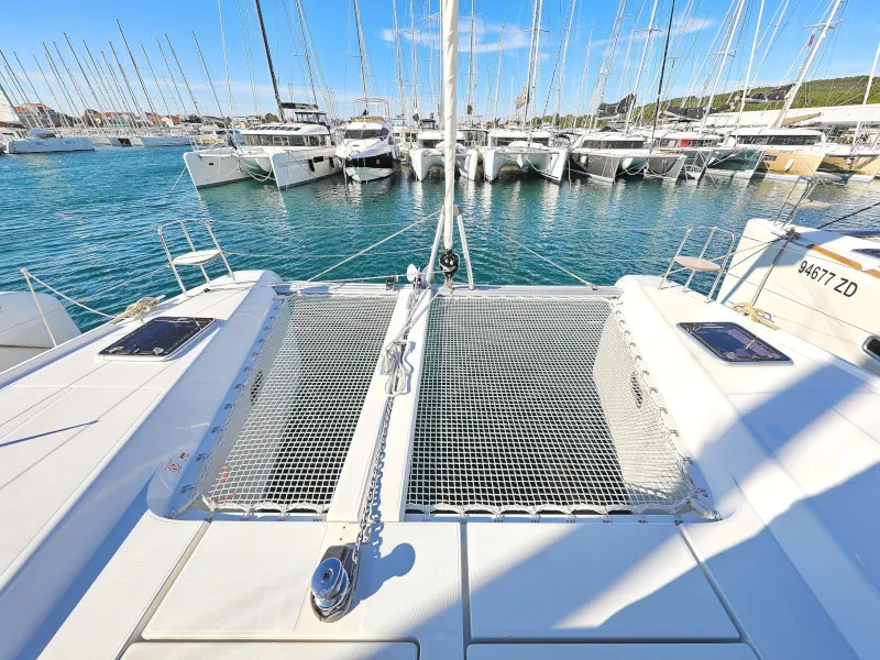 Deck of Sea Ya, a Lagoon 42 catamaran at Općina Sukošan, Croatia