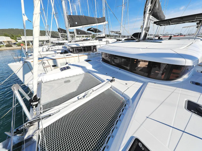 Exterior view of Sea Ya, a Lagoon 42 catamaran at Općina Sukošan, Croatia