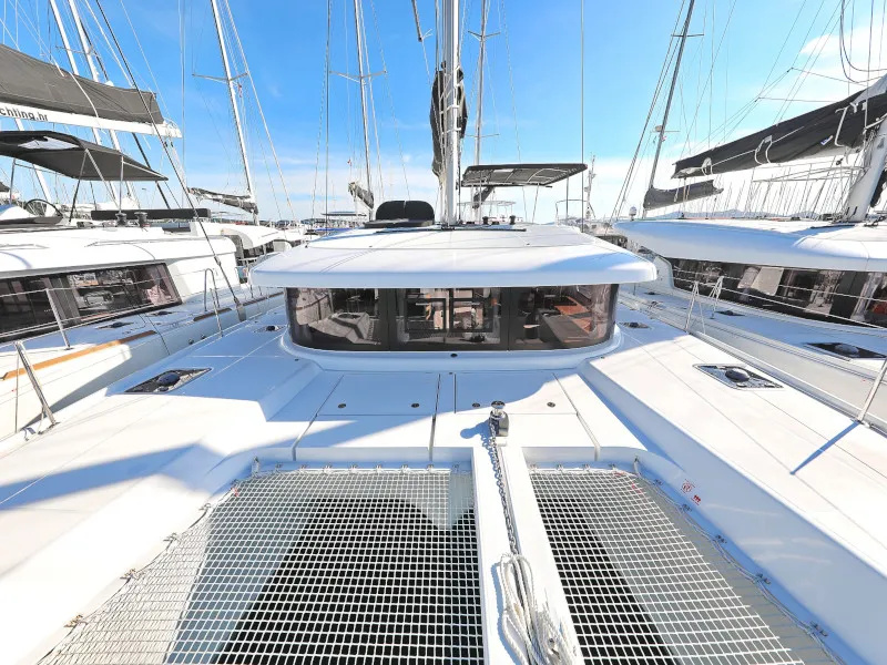 Exterior view of Sea Ya, a Lagoon 42 catamaran at Općina Sukošan, Croatia