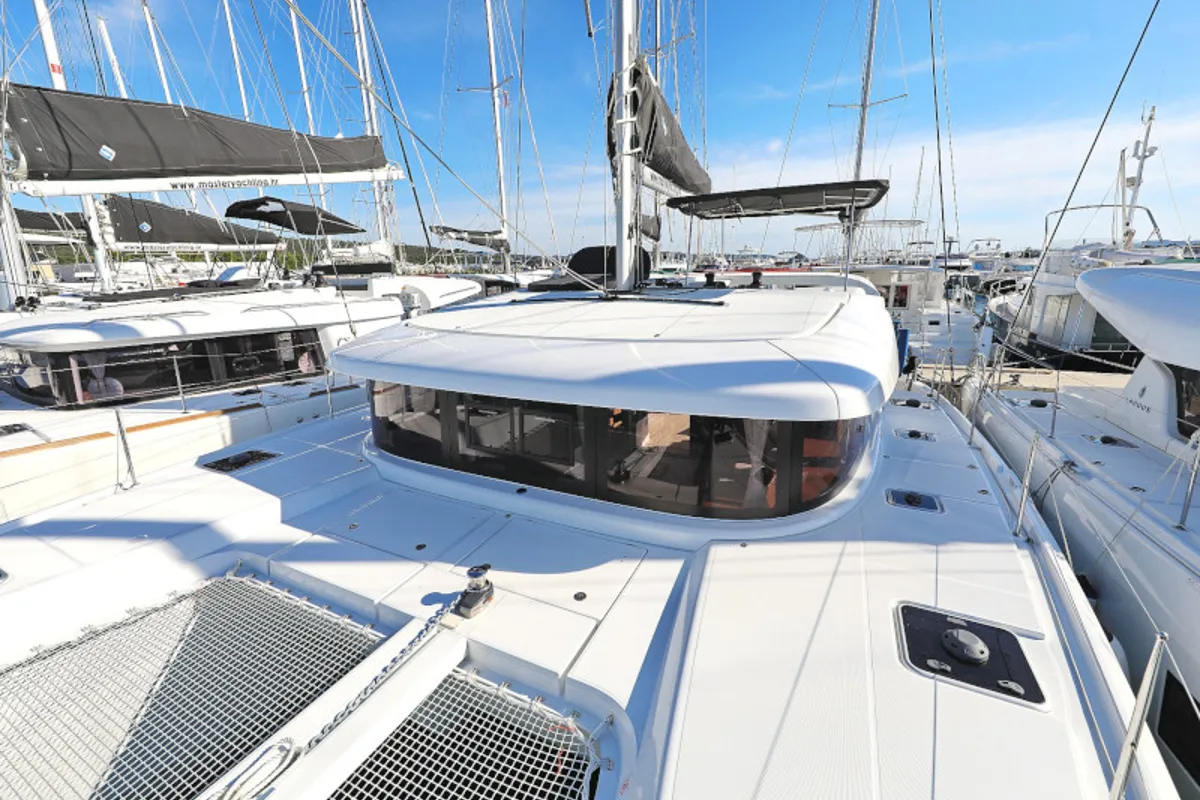 Exterior view of Sea Ya, a Lagoon 42 catamaran at Općina Sukošan, Croatia