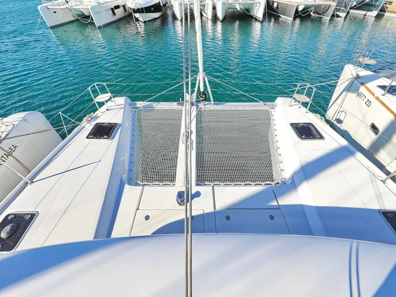 Deck of Sea Ya, a Lagoon 42 catamaran at Općina Sukošan, Croatia