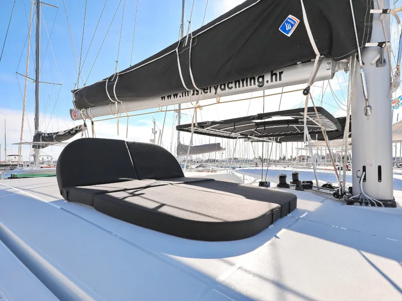Deck of Sea Ya, a Lagoon 42 catamaran at Općina Sukošan, Croatia