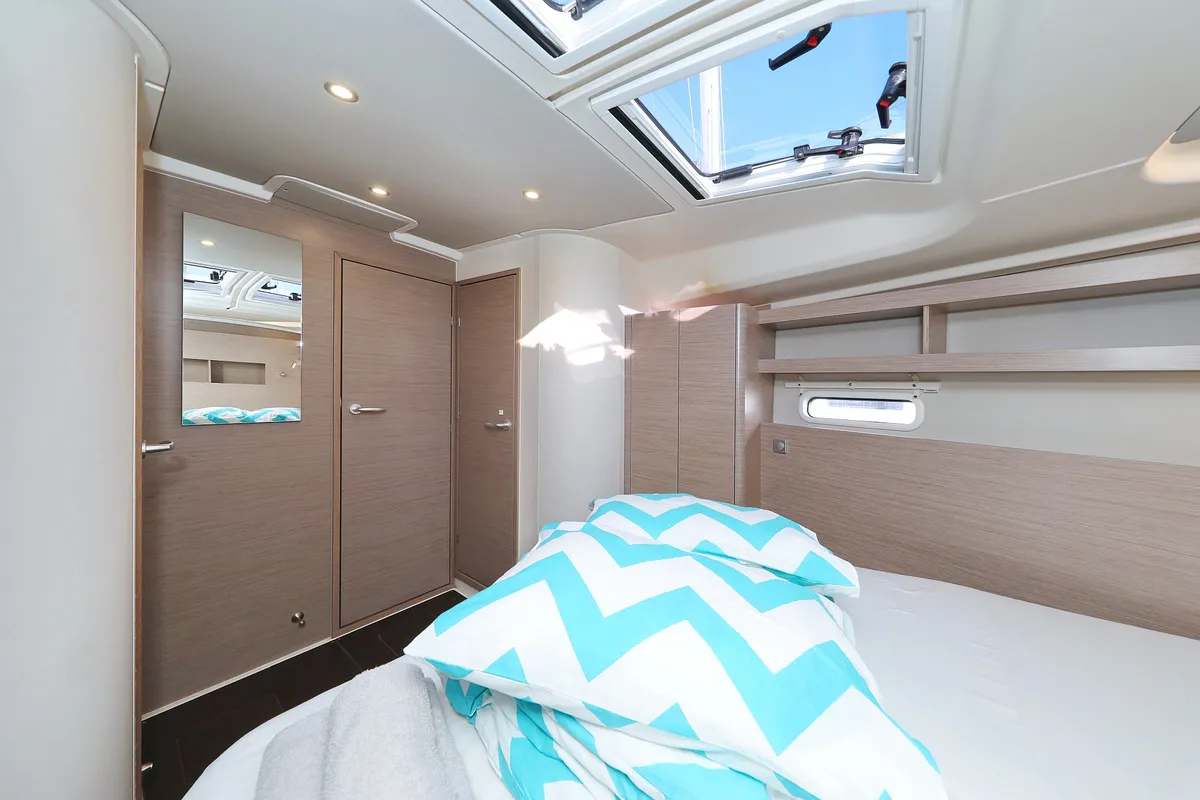 Cabin on Magic Moments, a Hanse 458 sailboat at Seget Donji, Croatia