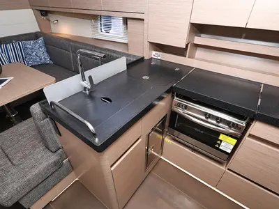 Galley of Magic Moments, a Hanse 458 sailboat at Seget Donji, Croatia