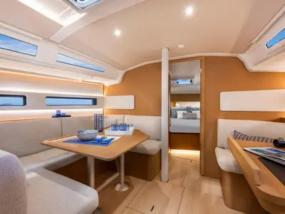 Salon of Stariel, a Jeanneau Sun Odyssey 415 sailboat at Grad Opatija, Croatia