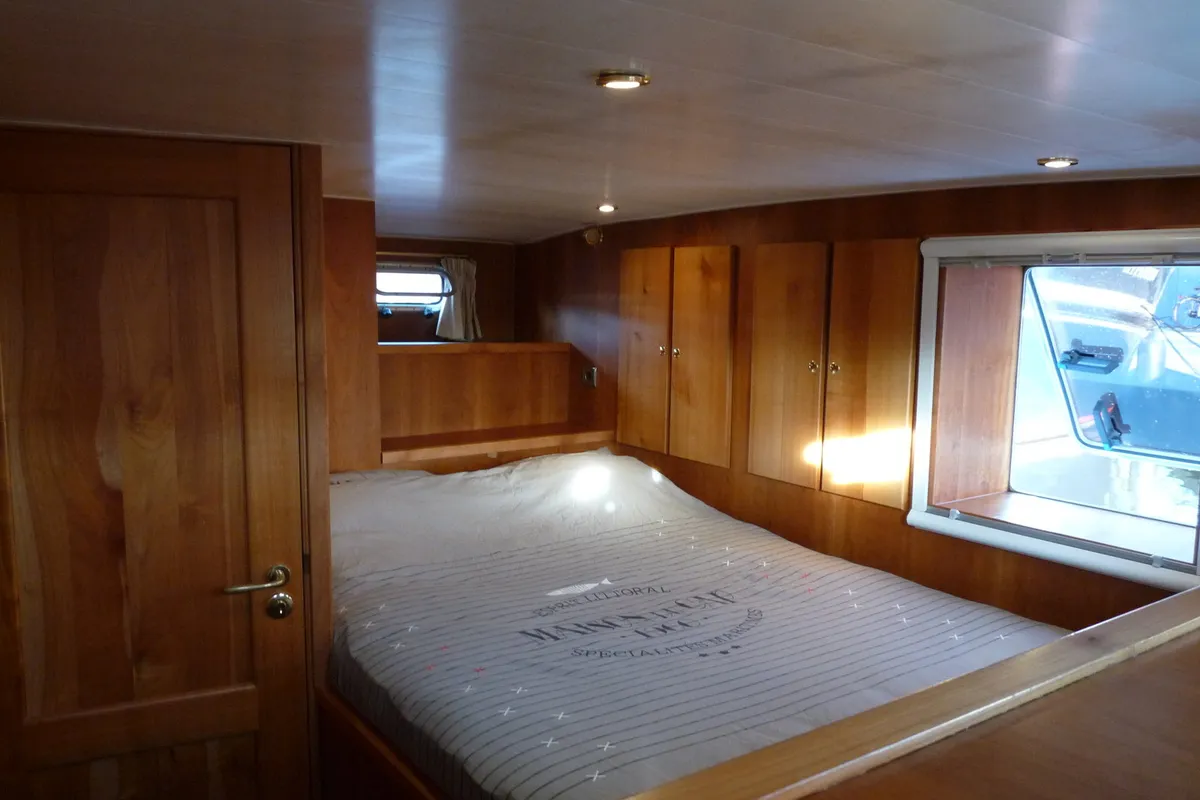 Cabin on Gulet Funcraft 1200, a motorboat at Akkrum, Netherlands