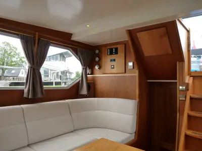Salon of Gulet Funcraft 1200, a motorboat at Akkrum, Netherlands