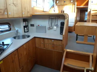 Galley of Gulet Funcraft 1200, a motorboat at Akkrum, Netherlands