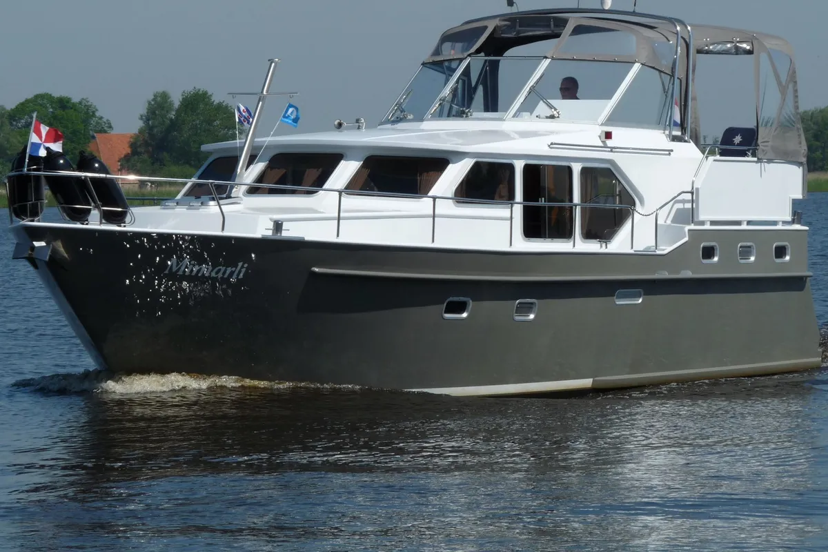 Exterior view of Gulet Funcraft 1200, a motorboat at Akkrum, Netherlands