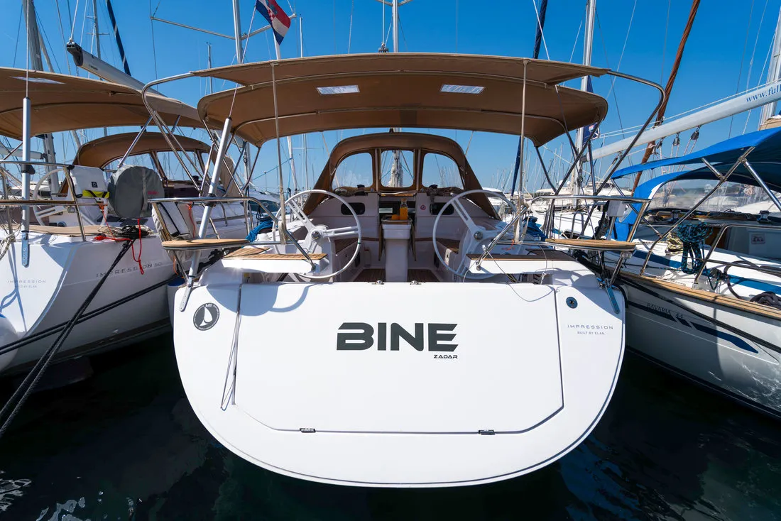 Bine, a Elan Impression 45 sailboat at Grad Biograd na Moru, Croatia