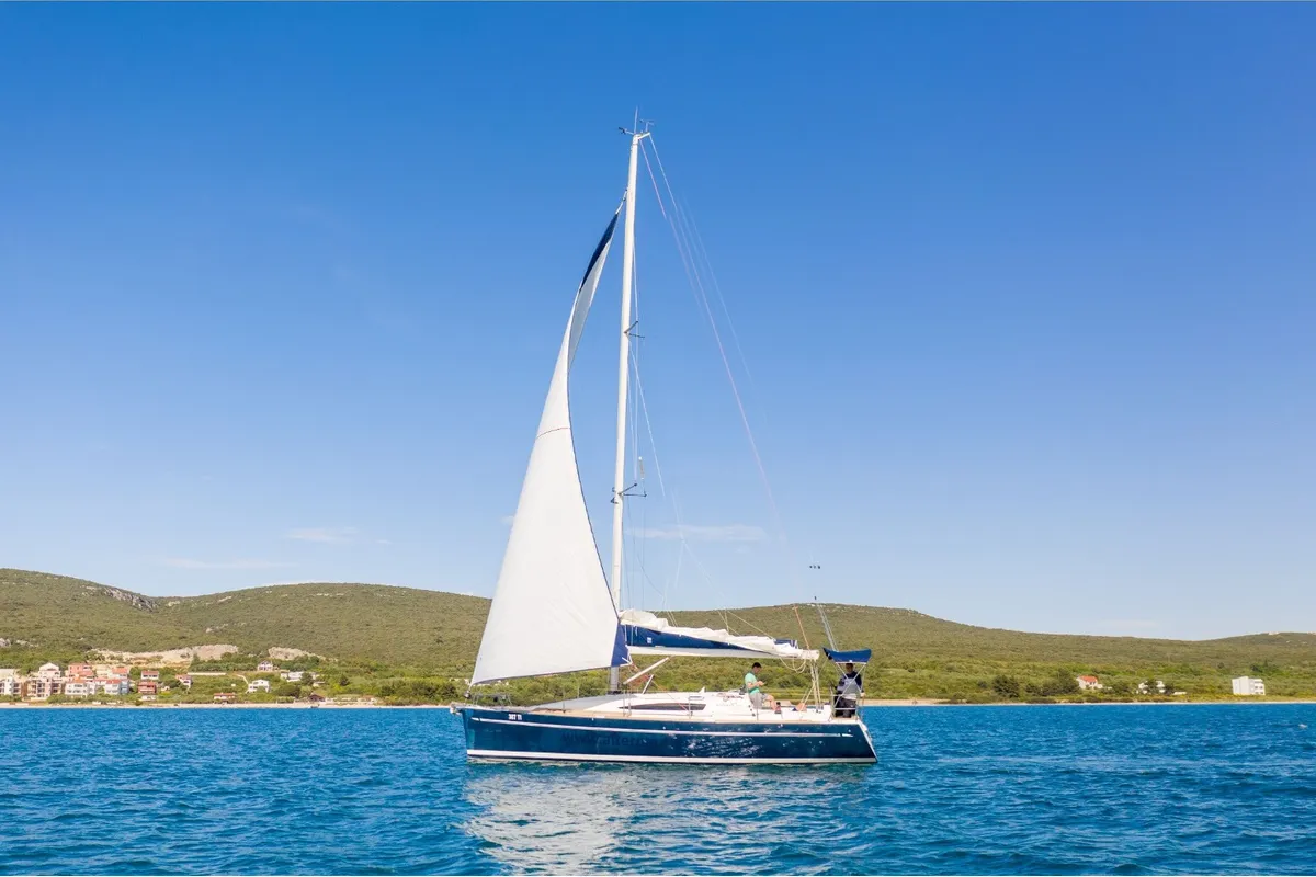 Exterior view of Miri, a Elan 340 sailboat at Općina Sukošan, Croatia