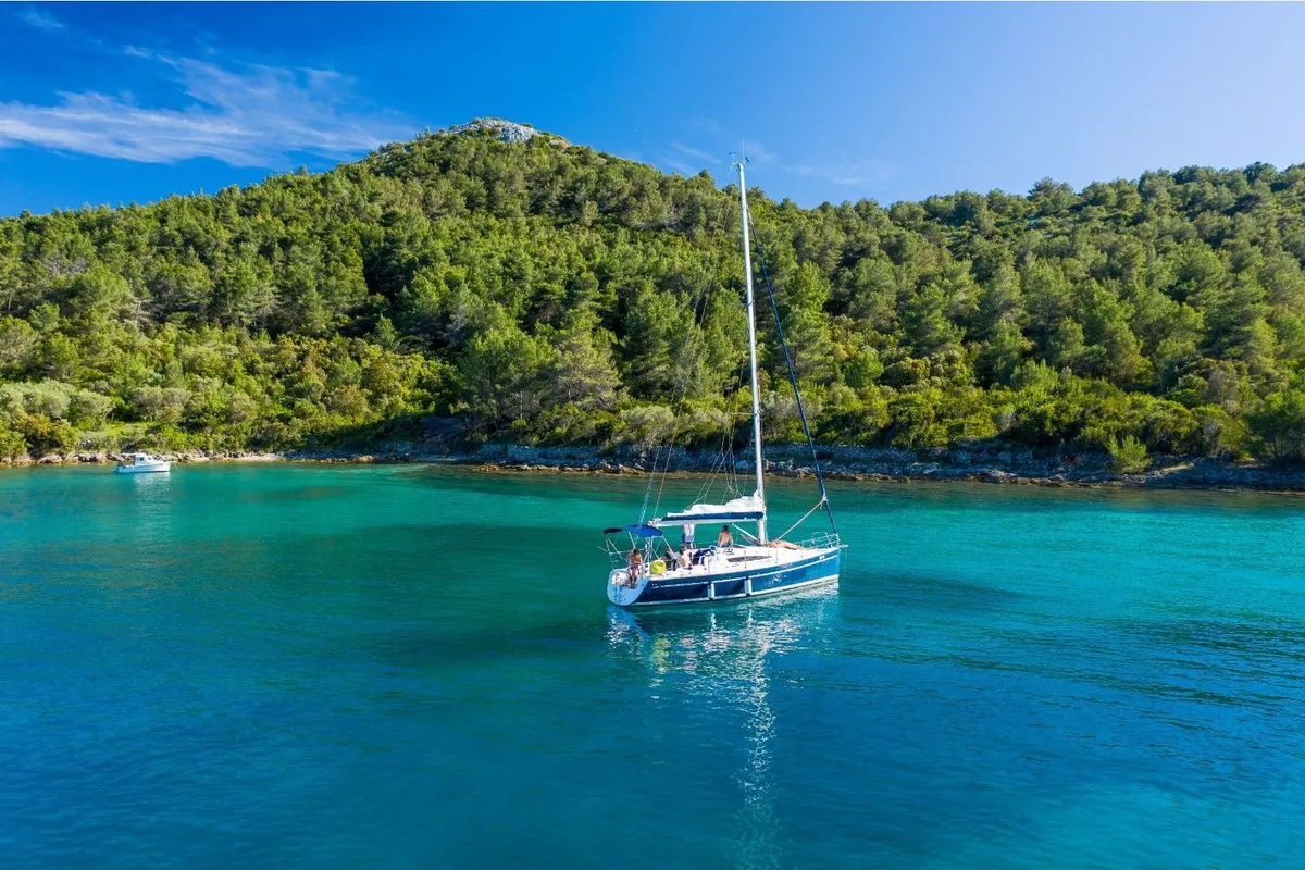 Exterior view of Miri, a Elan 340 sailboat at Općina Sukošan, Croatia