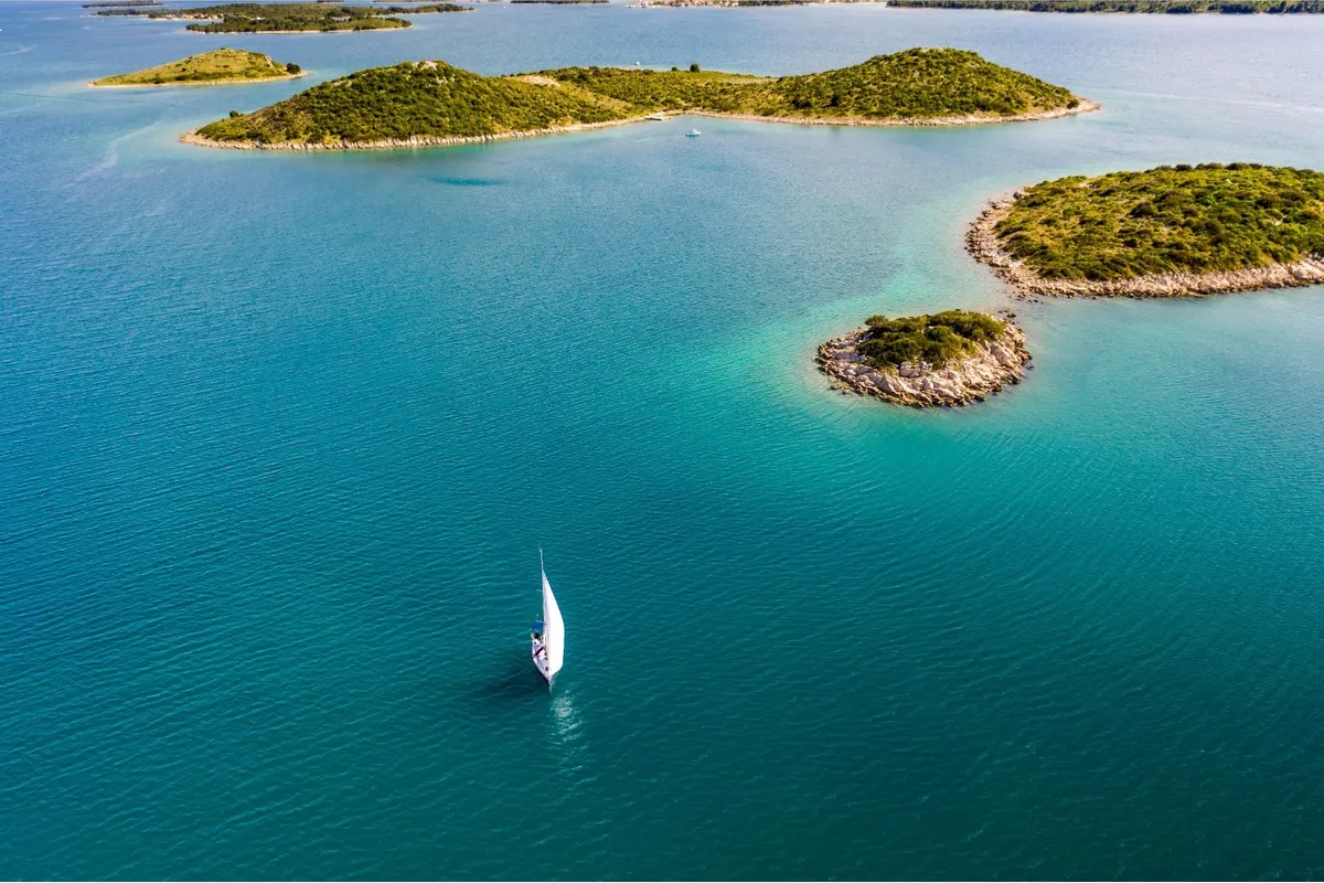 Exterior view of Miri, a Elan 340 sailboat at Općina Sukošan, Croatia