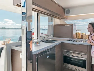 Galley of Geo, a Lagoon 40 catamaran at Puntone di Scarlino, Italy