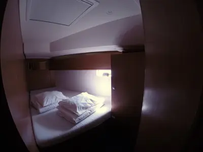 Cabin on Eurydika, a Bavaria Cruiser 46 sailboat at Zadar, Croatia