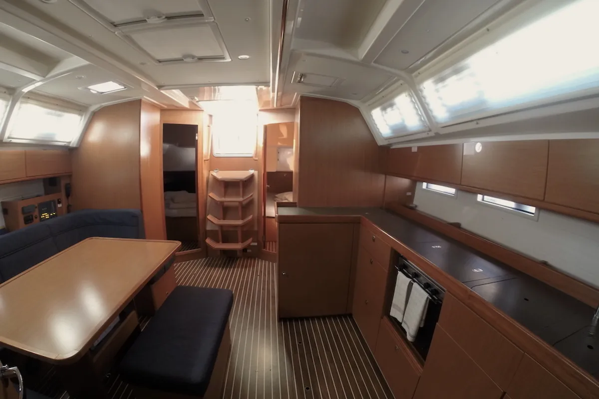 Salon of Eurydika, a Bavaria Cruiser 46 sailboat at Zadar, Croatia