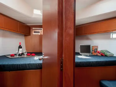 Cabin on Ioli, a Bavaria 46 Cruiser sailboat at Athens, Greece