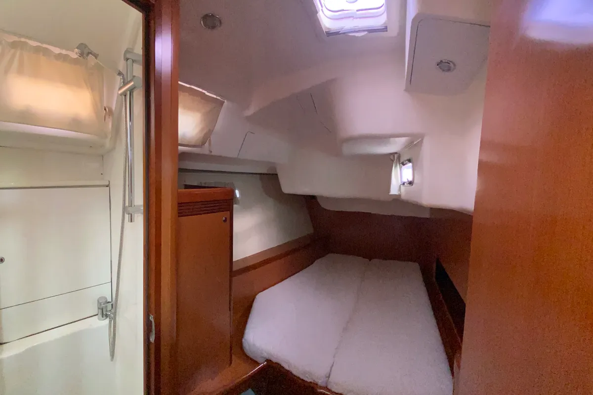 Cabin on Valasia, a Beneteau Oceanis 54 sailboat at Municipal Unit of Elefsina, Greece
